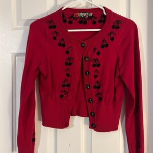 Forever 21 red cherry sweater